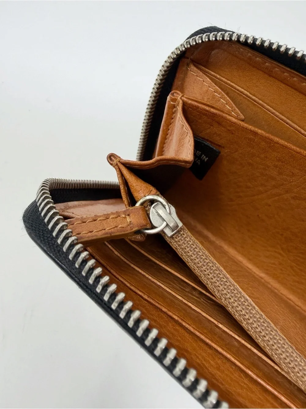 Coach Black Pebbled Leather Zip Around Continental Wallet